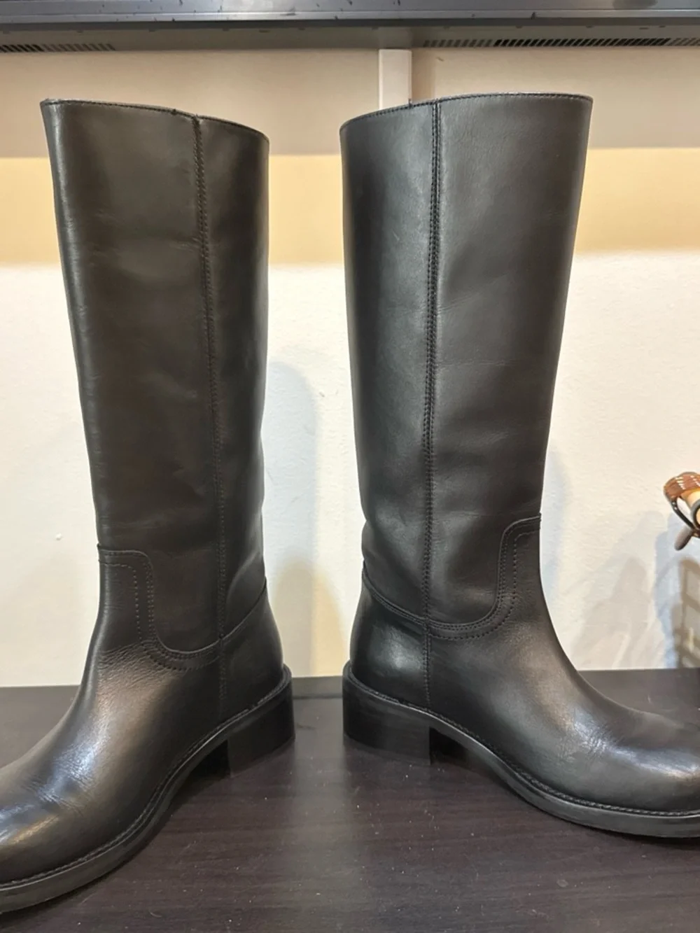 Steve Madden Black Over-the-Knee Leather Boots
